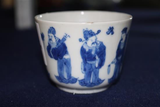 A Chinese blue and white teabowl